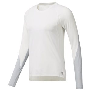 Koszulki Damskie Reebok SmartVent Long Sleeve Białe PL 89WTYQB